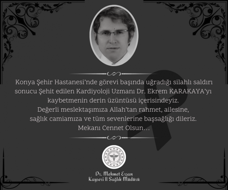 Kayseri Sağlık Müdürü Erşan: Derin üzüntü içerisindeyiz...